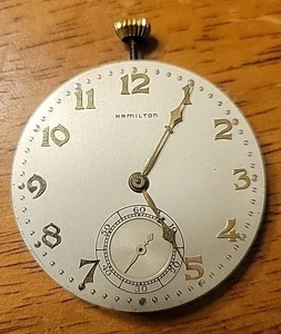 Hamilton Taschenuhrwerk Herren Cal 921 U S A 21 Jewels - funktioniert - Bild 1 von 3