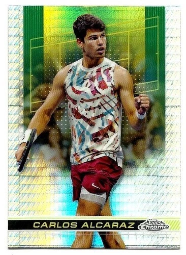 CARLOS ALCARAZ 2024 TOPPS CHROME TENNIS PRISM REFRACTOR - Image 1 of 1