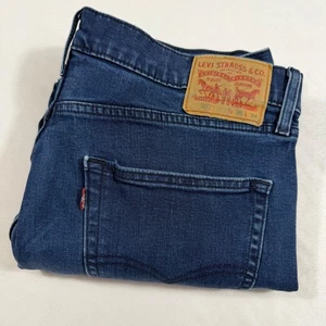 Levi's 502 Regular Taper Dark Wash Denim Jeans Mens 36x34 (Fit 36x31) - Picture 1 of 12