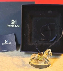 SWAROVSKI CRYSTAL ROCKING HORSE CHRISTMAS TREE ORNAMENT, MINT IN ORG BOX RETIRED - Picture 1 of 6
