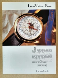 Reloj Louis Vuitton I Universal Time 1988 anuncio impreso vintage - Imagen 1 de 1