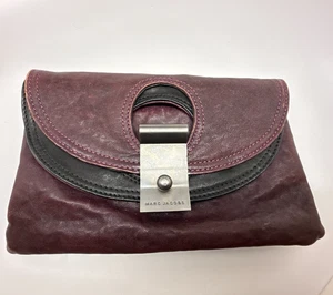 echt Marc Jacobs Leder DayDream Clutch Handtasche silberfarben Industrial Chic - Bild 1 von 9