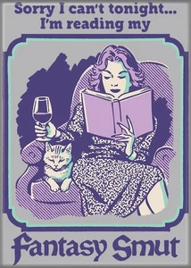 Steven Rhodes Humor Sorry I'm Reading My Fantasy Smut Refrigerator Magnet UNUSED - Picture 1 of 1