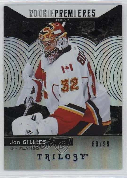 2017 Upper Deck Trilogy Premieres Level 1 Black Foil /99 Jon Gillies Rookie RC - Image 1 of 2