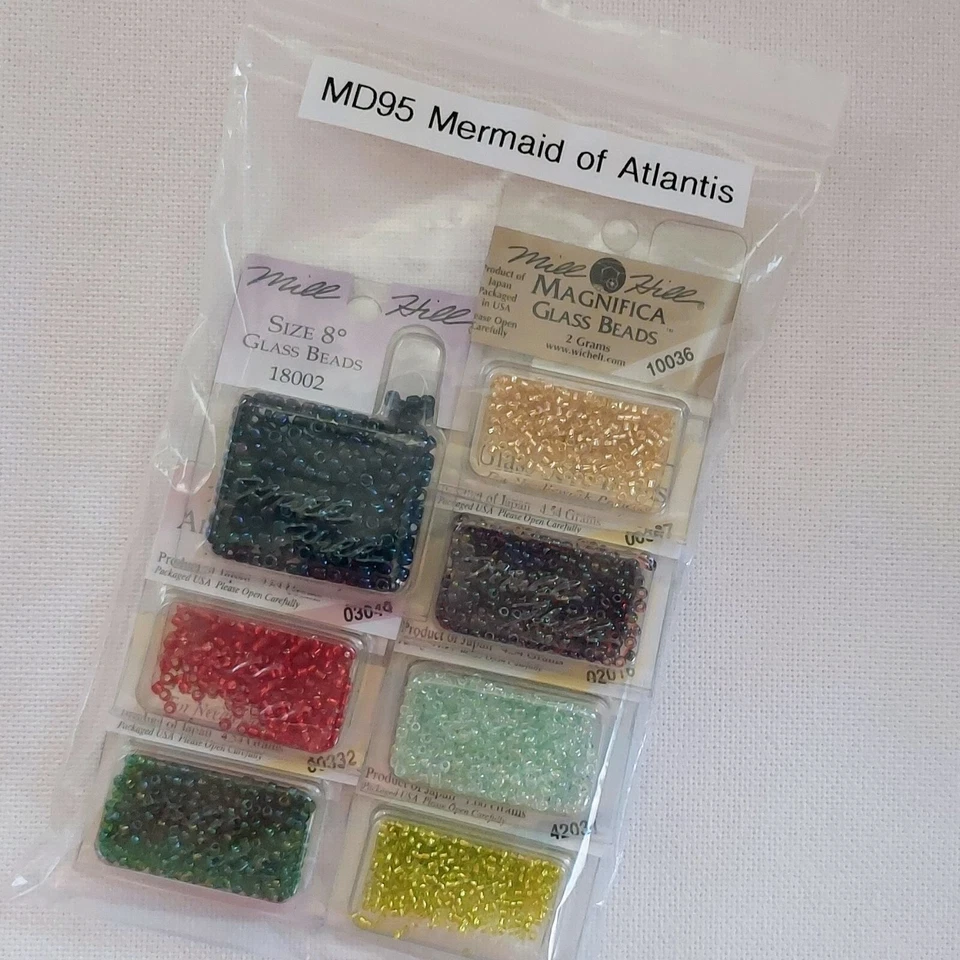 亚特兰蒂斯美人鱼串珠十字绣装饰珠包 — 第 1/4 张图片