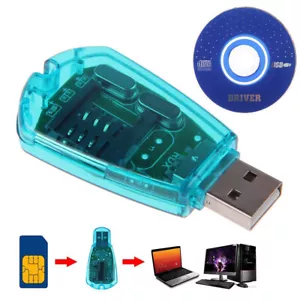 USB Cellphone Standard SIM Card Reader Copy Cloner Writer SMS Backup GSM/CDMA US - Picture 1 of 4