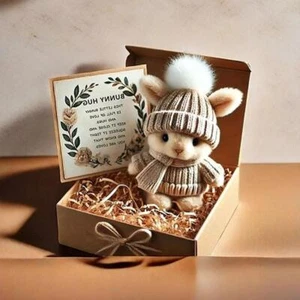 Mini Bunny Hug Easter Gift Bunny Plush Pocket Hug Rabbit NEW Cards with V9M3 - Picture 1 of 18