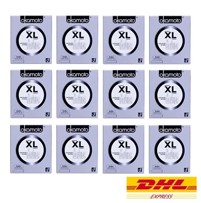 12 cajas Condón Okamoto XL Delgadez 0.06 Smooth Comfort 54 mm Natural Lubricado Foto 1 de 4