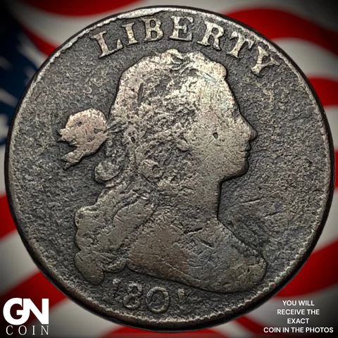 1801 Draped Bust Large Cent Q7298 Cover