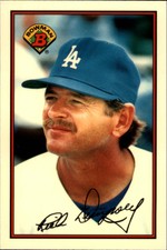 1989 Bowman Tiffany Los Angeles Dodgers Baseball Card #343 Rick Dempsey /6000