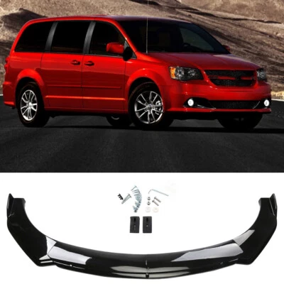 Glossy Black Front Bumper Lip Spoiler Splitter body kits For Dodge Grand Caravan - Изображение 1 из 4
