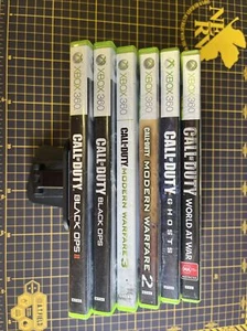 Lot 6 Xbox 360 Call Of Duty Warefare 2 3 Ghosts World At War Black Ops I II CIB - Picture 1 of 12