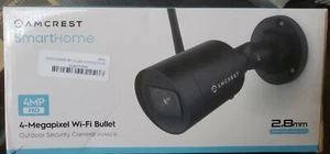 Amcrest 4MP IP WiFi UltraHD Outdoor Security Camera Bullet (ASH42-B) NEW. BLACK - Picture 1 of 8