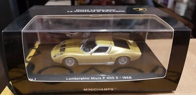 Minichamps models 1.43 Lamborghini Miura P400 S 1968 Gold color 436103000 - Image 1 of 3