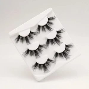 NEW 6 Pair 5D Mink False Eyelashes Wispy Cross Long Thick Soft Fake Eye Lashes - Picture 1 of 13