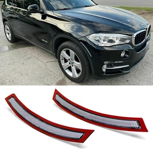 Front Bumper Wheel Arch Side Markers For 2014-19 BMW F15 X5 Clear Reflector Assy - Picture 1 of 10