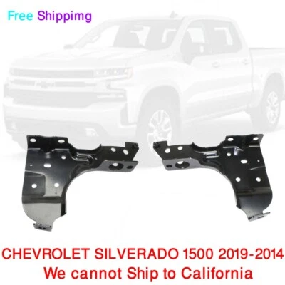 For 2014-2019 CHEVROLET SILVERADO 1500 Bumper Bracket Rear Left, Right Set of 2 Foto 1 de 4