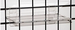 Clear Acrylic Gridwall Shelves set of 4 - Picture 1 of 4