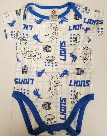 NFL Detroit Lions Bodysuit, New (0-3 months) Logos Cover