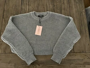 New Misguided Super Cropped Jumper Sweater Size 6/8 - Picture 1 of 7