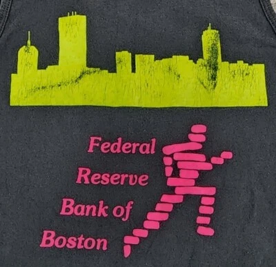 VINTAGE Federal Reserve Bank Of Boston Shirt Men Large Sleeveless Tank Adult A34 - Image 1 of 4