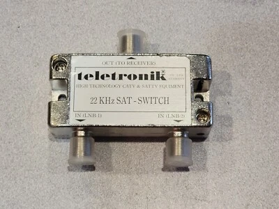 TELETRONIK 22KHZ 2X1 SATELLITE LNB MULTI SWITCH FTA 22 Khz TONE 22K CATV - Image 1 of 2
