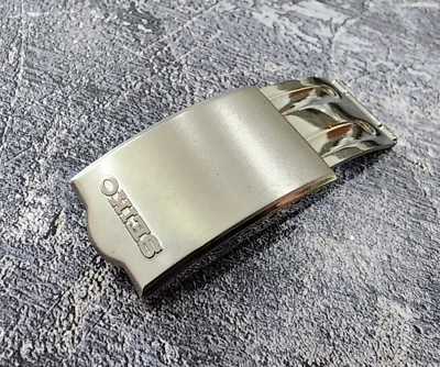 Fivela de fecho Nos genuína 16mm vintage Seiko SS 6138 6139 4006 6117 Japão B. - Imagem 1 de 4