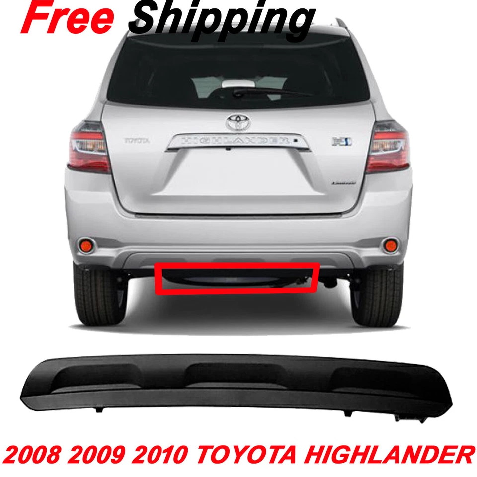 For 2008 2009 10 TOYOTA HIGHLANDER New Lower Bumper Cover Rear Primed TO1115100 - Imagem 1 de 4