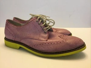 Cole Haan Wingtip Purple Oxfords Neon Soles C11427 K12 Mens SZ 10.5 M Air - Picture 1 of 10