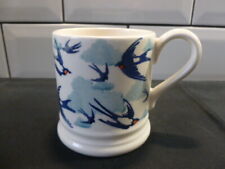 EMMA BRIDGEWATER HALF PINT MUG "BLUE SWALLOWS IN THE CLOUDS" NEW DISCONTINUED 