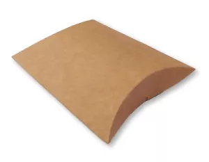 20 SMALL KRAFT PILLOW BOXES, WEDDING FAVOURS, JEWELLERY, GIFTS, CHRISTMAS - Picture 1 of 3