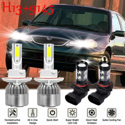 Combo faros LED + luz antiniebla bombillas blancas A+ para Mercury Grand Marquis 2006-2011 Foto 1 de 4