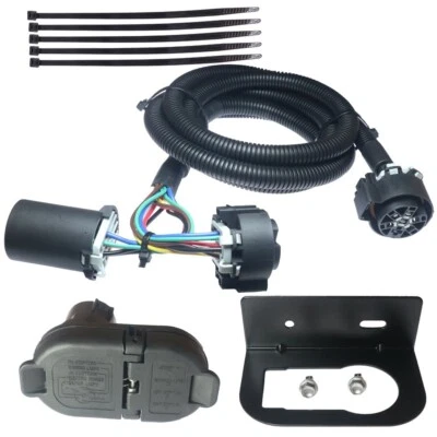 NEW 4+7-Pin Trailer Wiring With a bracket Ford 20-25 Chevrolet Silverado 1500 - Image 1 of 4
