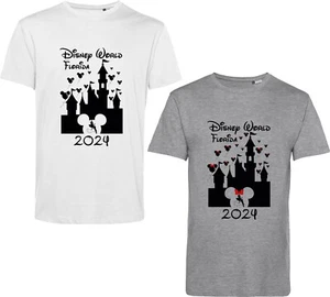 Disney World Florida 2024 Couple Matching Pack T Shirt Mickey Minnie Mouse Top - Picture 1 of 6