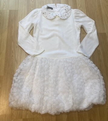 Kate Mack Biscotti White wool and lace dress - Image 1 of 4