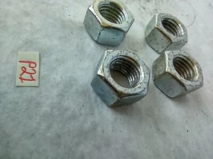 4 GRADE 5 FINISHED HEX NUTS 7/8-9 PLATED - Picture 1 of 1