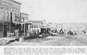 Main Street "1893" TULSA Oklahoma Antique Indian Territory Postcard 1900s - Picture 1 of 2