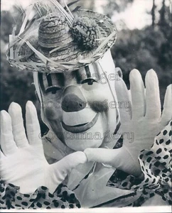 1962 Pressefoto Charles Whited Der Clown von Südflorida - Bild 1 von 2