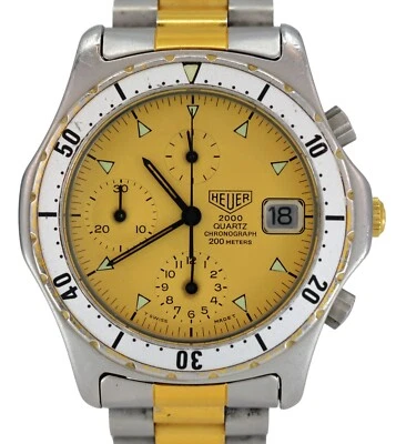 Vintage 37mm Heuer (Pre-Tag) 2000 Series Two-Tone Chrono Watch! Ref: 274.006! - Image 1 of 4