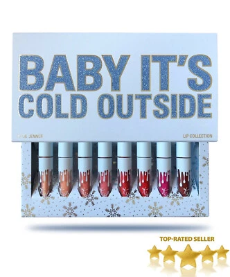 Baby It's Cold Outside Cosmetics Mini Lipstick Set 8 Shades MATTE LIQUID LIP Set