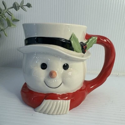 Taza muñeco de nieve Lenox Hosting the Holidays como Toby 16 oz figurativa café de Navidad Foto 1 de 4
