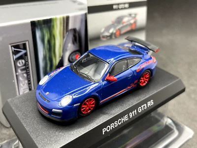 Coche modelo diecast azul Kyosho 1/64 Porsche collection5 911 GT3 RS azul 61C2 Foto 1 de 4