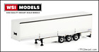 Wsi 03-1073 Curtainsider / Tilt Boards Trailer 3 Axle - White, 1/50 Scale