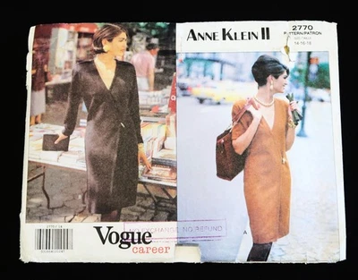 RETRO VOGUE CAREER ANNE KLEIN II 1991 DRESS PATTERN 2770 SIZES 12 - 16 UNCUT - Image 1 of 4
