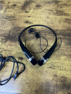 BLACK LG HBS-760 TONE music Wireless stereo Bluetooth headset In-Ear Headphones - Image 1 of 4