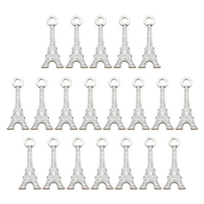  20PCS Legierung Eiffelturm Anhänger Charms DIY Schmuck Herstellung Zubehör für - Bild 1 von 4