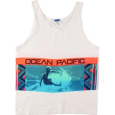 Camiseta sin mangas vintage OCEAN PACIFIC hecha en EE. UU. talla L para hombre Foto 1 de 4