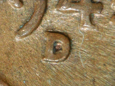 高等级完好错误 1945-D 林肯 WHEAT CENT RPM#5 AU — 第 1/3 张图片
