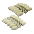 Luo ke 24 Pcs Wool Polishing Bit, 1/8 Inch Shank Felt Buffing Tips for White 