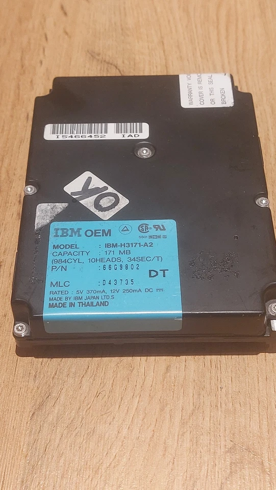 Retro PC HDD IDE IBM H3171-A2 171 MB - Bild 1 von 2